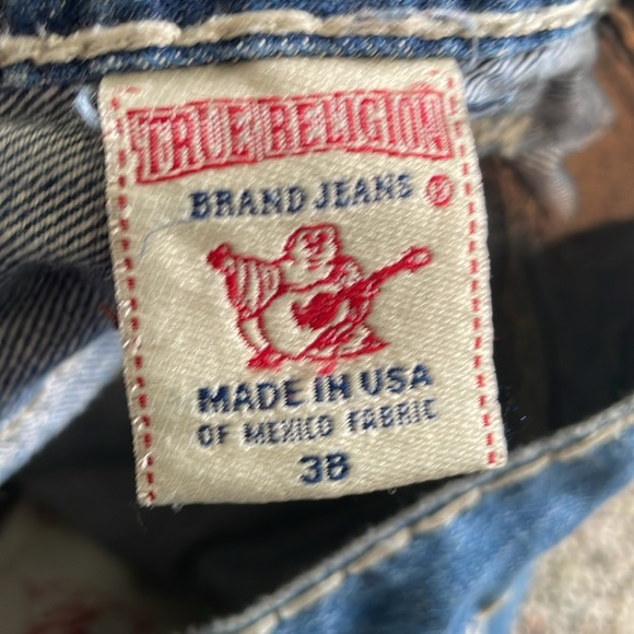 Men’s True religion jeans, white stitching blue denim - Picture 4 of 4